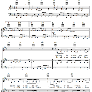 Shakira Poem To A Horse Musik Noten - Piano, Vocal & Guitar Chords - 53010-0