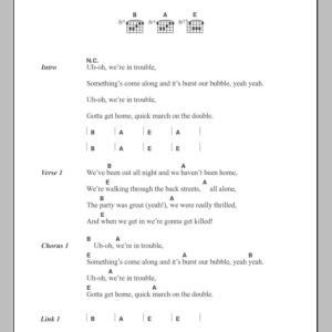 Shampoo Trouble Musik Noten - Guitar Chords/Lyrics - 108500-0