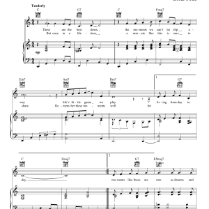 Shane Tatum These Are The Best Times Musik Noten - Piano, Vocal & Guitar Chords - 56702-0