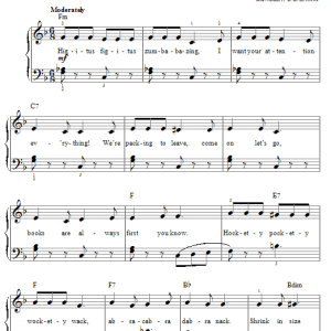 Sherman Brothers Higitus Figitus Musik Noten - Easy Piano - 56601-0