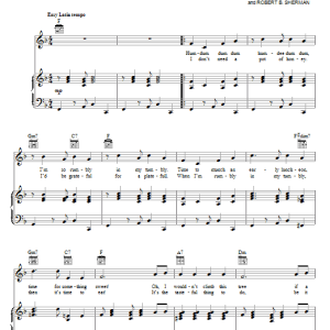 Sherman Brothers Rumbly In My Tumbly (from The Many Adventures Of Winnie The Pooh) Musik Noten - Piano, Vocal & Guitar Chords - 18184-0