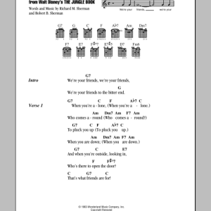 Sherman Brothers That's What Friends Are For (The Vulture Song) (from The Jungle Book) Musik Noten - Guitar Chords/Lyrics - 80385-0