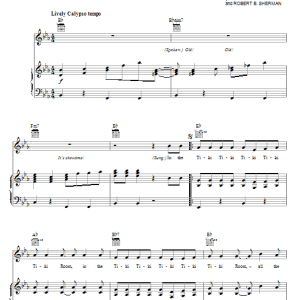 Sherman Brothers The Tiki Tiki Tiki Room Musik Noten - Piano, Vocal & Guitar Chords - 23684-0