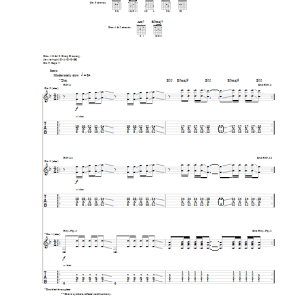 Shinedown For My Sake Musik Noten - Guitar Tab - 89894-0