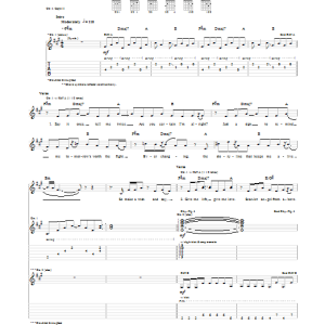 Shinedown Miracle Musik Noten - Guitar Tab - 89891-0