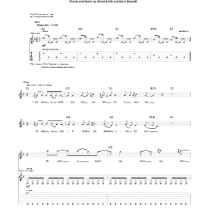 Shinedown My Name (Wearing Me Out) Musik Noten - Guitar Tab - 89881-0