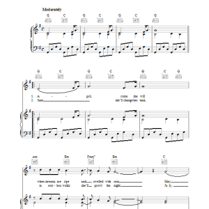 Simon & Garfunkel April Come She Will Musik Noten - Piano, Vocal & Guitar Chords - 34284-0