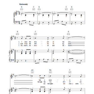 Simon & Garfunkel Kathy's Song Musik Noten - Piano, Vocal & Guitar Chords - 34302-0