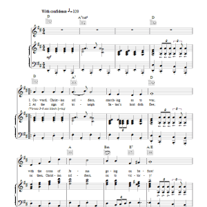 Sir Arthur Sullivan Onward Christian Soldiers Musik Noten - Piano, Vocal & Guitar Chords - 107420-0