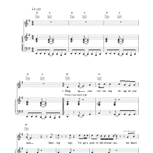 Space A Liddle Biddy Help From Elvis Musik Noten - Piano, Vocal & Guitar Chords - 19036-0