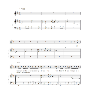 Space Be There Musik Noten - Piano, Vocal & Guitar Chords - 19077-0