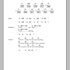 Spirit Fresh Garbage Musik Noten - Guitar Chords/Lyrics - 100775-0