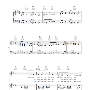 Squeeze Black Coffee In Bed Musik Noten - Piano, Vocal & Guitar Chords - 38537-0