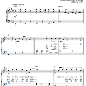 Steely Dan My Old School Musik Noten - Easy Piano - 66818-0