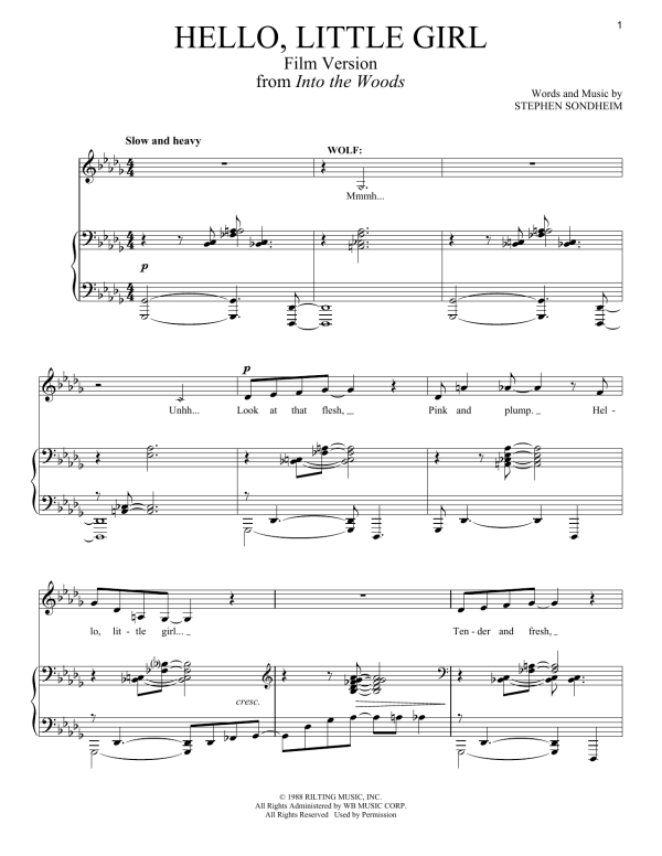 Stephen Sondheim Hello Little Girl (Film Version) Musik Noten - Piano & Vocal - 157801-0