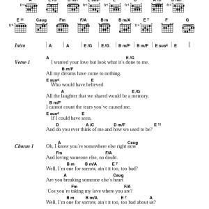 Steps One For Sorrow Musik Noten - Guitar Chords/Lyrics - 106463-0