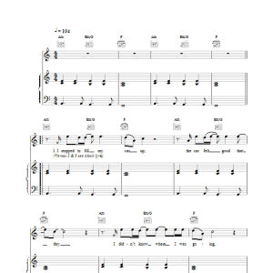 Stereophonics I Stopped To Fill My Car Up Musik Noten - Piano, Vocal & Guitar Chords - 17262-0