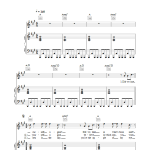 Stereophonics It Means Nothing Musik Noten - Piano, Vocal & Guitar Chords - 39623-0