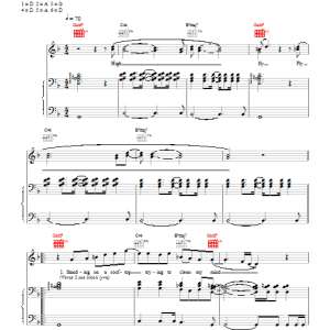 Stereophonics Rooftop Musik Noten - Piano, Vocal & Guitar Chords - 20042-0
