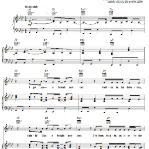 Steve Azar I Don't Have To Be Me ('Til Monday) Musik Noten - Piano, Vocal & Guitar Chords - 19713-0