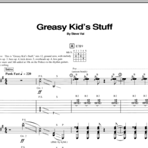 Steve Vai Greasy Kids Stuff Musik Noten - Guitar Tab - 76821-0