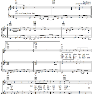 Stevie Wonder Don't Drive Drunk Musik Noten - Piano, Vocal & Guitar Chords - 21927-0
