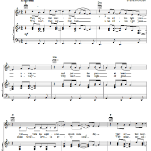 Stevie Wonder Heaven Is Ten Zillion Light Years Away Musik Noten - Piano, Vocal & Guitar Chords - 21944-0