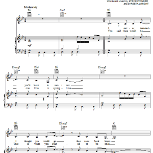 Stevie Wonder Never Dreamed You'd Leave In Summer Musik Noten - Piano, Vocal & Guitar Chords - 21955-0