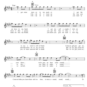 Stevie Wright Evie (Pt. 1, 2 and 3) Musik Noten - Lead Sheet / Fake Book - 39258-0