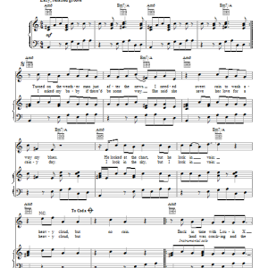 Sting Heavy Cloud No Rain Musik Noten - Piano, Vocal & Guitar Chords - 89281-0