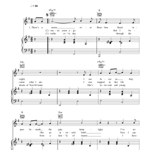 Sting Moon Over Bourbon Street Musik Noten - Piano, Vocal & Guitar Chords - 33528-0
