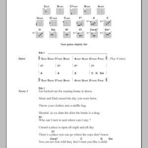 Stray Cats Runaway Boys Musik Noten - Guitar Chords/Lyrics - 107462-0