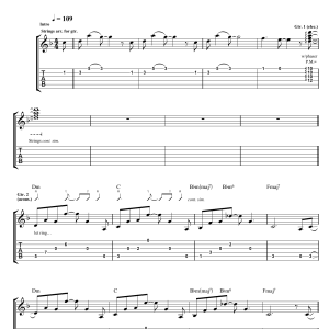 Suede Everything Will Flow Musik Noten - Guitar Tab - 105794-0