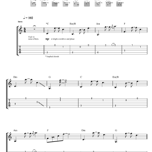 Suede He's Gone Musik Noten - Guitar Tab - 105792-0