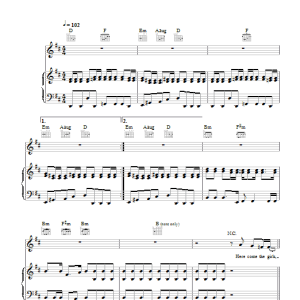 Sugababes Girls Musik Noten - Piano, Vocal & Guitar Chords - 45002-0