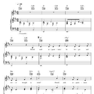 Susan Boyle Auld Lang Syne Musik Noten - Piano, Vocal & Guitar Chords - 105284-0