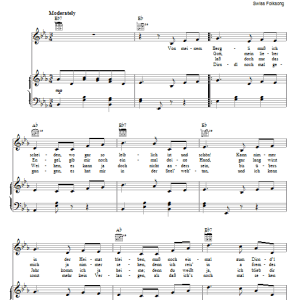 Swiss Folksong Von Meinem Bergli Muss Ich Scheiden Musik Noten - Piano, Vocal & Guitar Chords - 69178-0