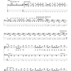 System Of A Down Needles Musik Noten - Drums Transcription - 174385-0