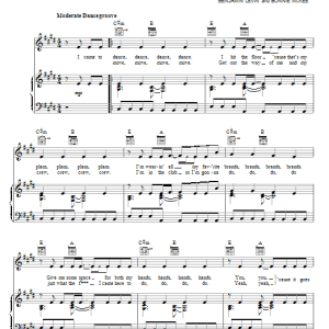 Taio Cruz Dynamite Musik Noten - Piano, Vocal & Guitar Chords - 103997-0