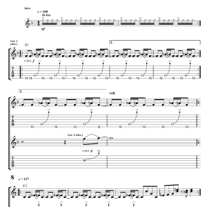 Tame Impala Half Full Glass Of Wine Musik Noten - Guitar Tab - 115633-0