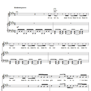 Tank I Love Them Girls Musik Noten - Piano, Vocal & Guitar Chords - 63872-0