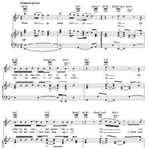 Tank Please Don't Go Musik Noten - Piano, Vocal & Guitar Chords - 59195-0