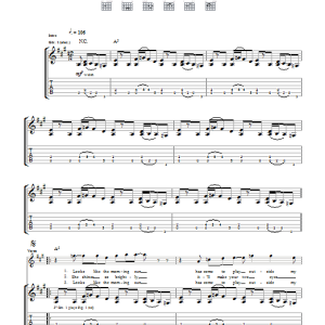Taste Morning Sun Musik Noten - Guitar Tab - 102124-0