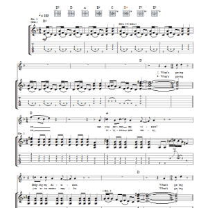 Taste What's Going On Musik Noten - Guitar Tab - 102119-0