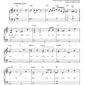 Ted Fetter Taking A Chance On Love Musik Noten - Easy Piano - 99388-0