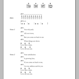 Ten Years After Love Like A Man Musik Noten - Guitar Chords/Lyrics - 109287-0