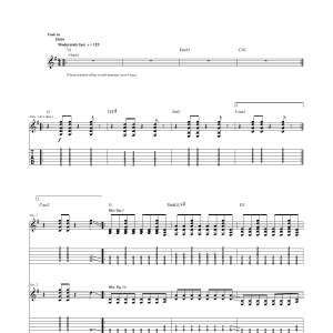 The All-American Rejects Swing Swing Musik Noten - Guitar Tab - 160003-0