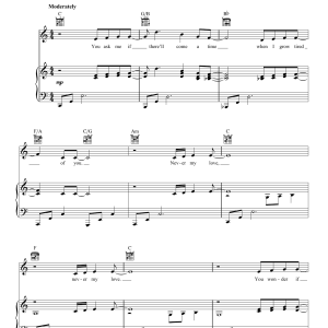 The Association Never My Love Musik Noten - Piano, Vocal & Guitar Chords - 53848-0