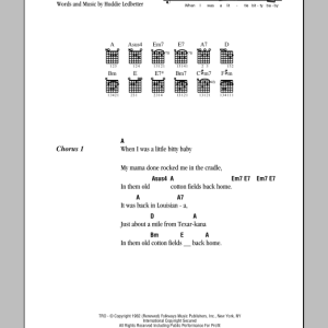The Beach Boys Cotton Fields (The Cotton Song) Musik Noten - Guitar Chords/Lyrics - 78705-0