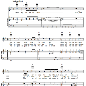 The Beach Boys Custom Machine Musik Noten - Piano, Vocal & Guitar Chords - 22204-0